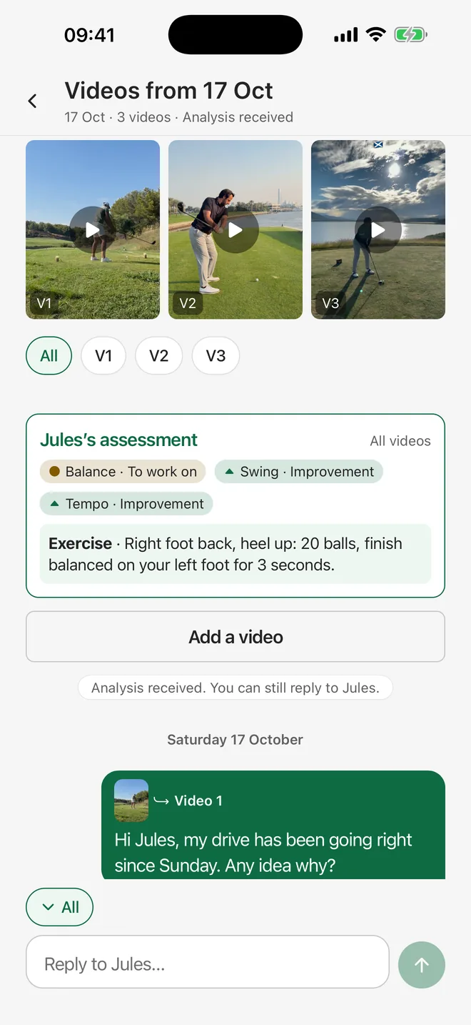 For the Real app screen: Jules’s review